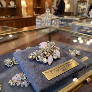 Aurelia Pastel Pink & Pearl Rhinestone Brooch